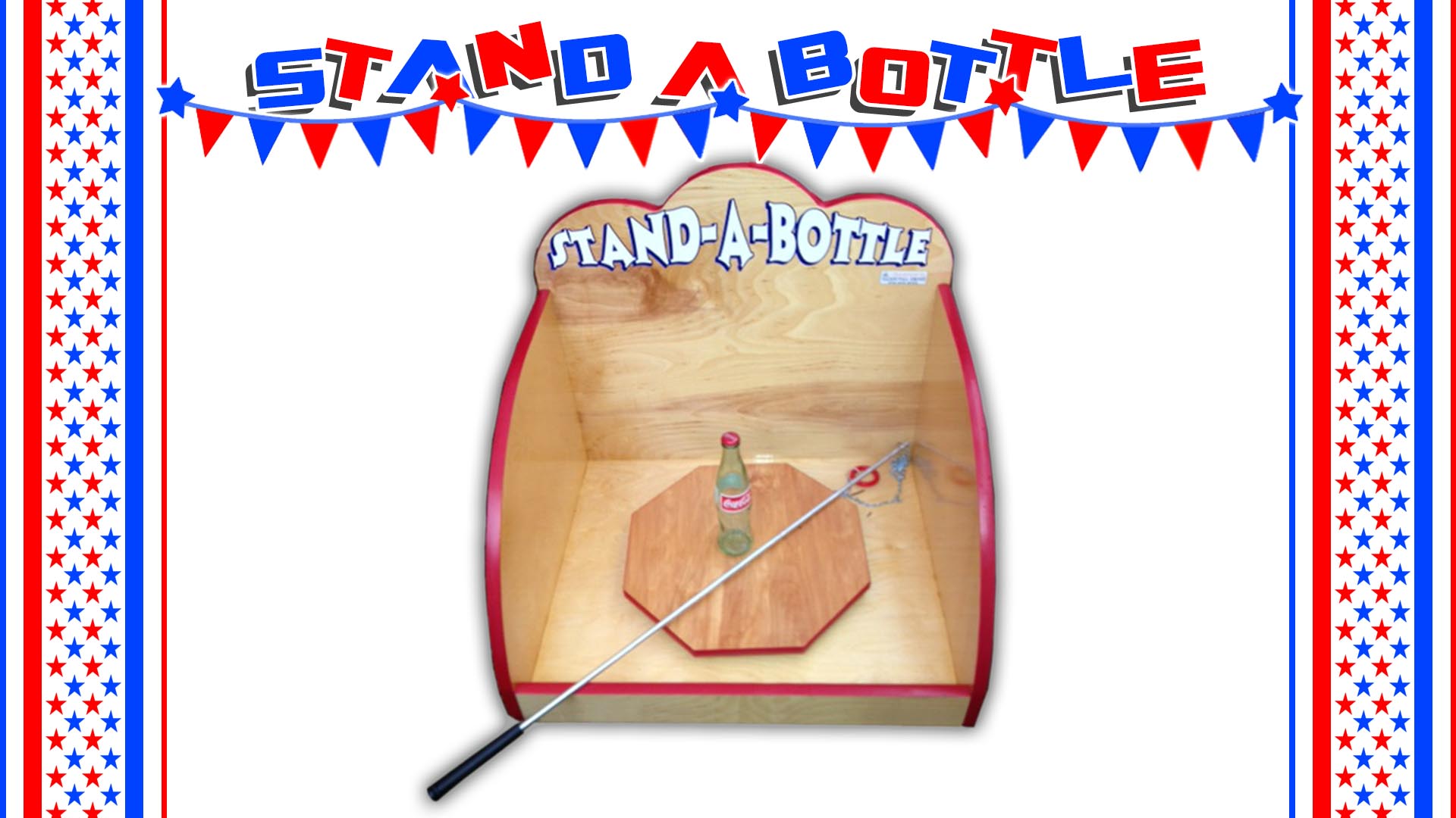 stand the bottle carnival game